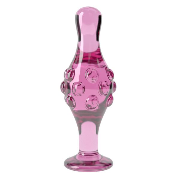 Анальна пробка Lovetoy Glass Romance GS17, 11,3 см (рожевий) 14417 фото