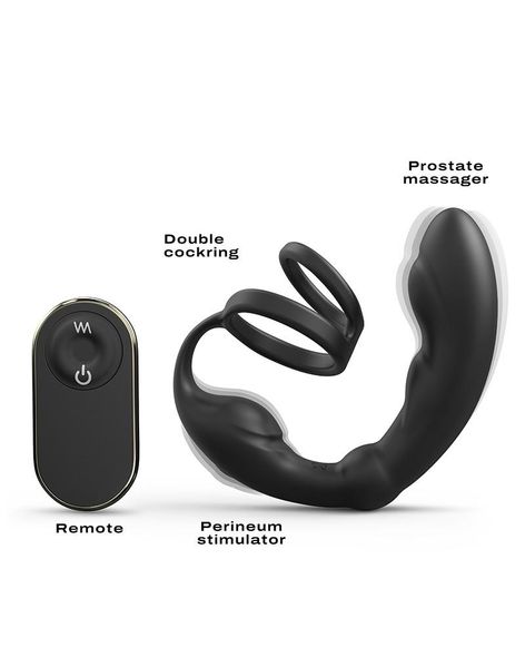 Pierścień erekcyjny ze stymulatorem prostaty Dorcel P- Ring, 18 cm (czarny) 13459 zdjęcie