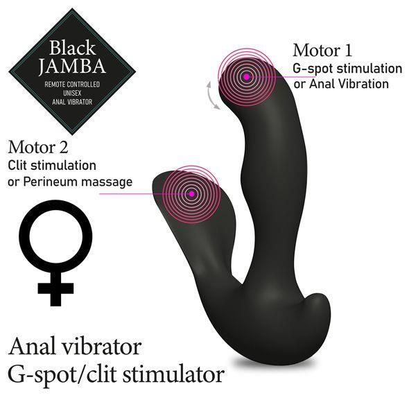 Analny wibrator FeelzToys Jamba, 12,3 cm (czarny) 12552 zdjęcie