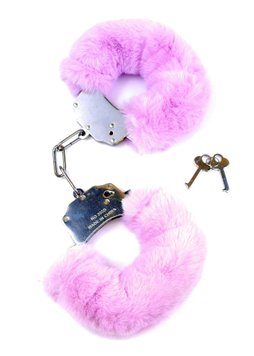 Наручники з хутром Fetish Boss Series Furry Cuffs (фіолетові) 9219 фото