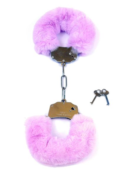 Наручники с мехом Fetish Boss Series Furry Cuffs (фиолетовые) 9219 фото