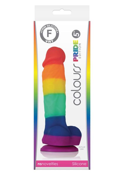 Фаллоимитатор Colours Pride Edition 5", 18,5 см (радужный) 5681 фото