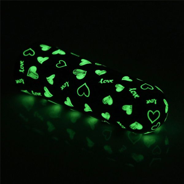 Wibrator łechtaczkowy LoveToy Heart Massager Glow In The Dark, 8,5 cm (czarny) 16203 zdjęcie