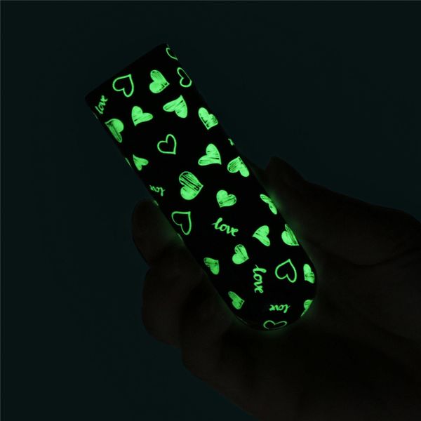 Вібратор для клітора LoveToy Heart Massager Glow In The Dark, 8,5 см (чорний) 16203 фото