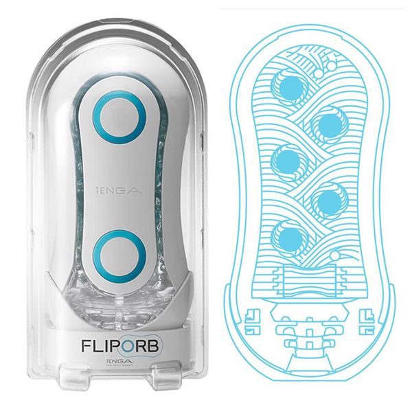 Masturbator Tenga Flip Orb Blue Rush, 17,8 cm (niebieski) 19284 zdjęcie