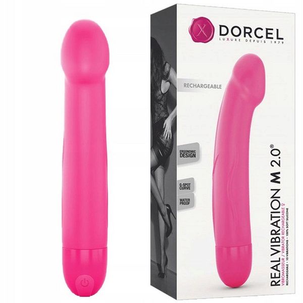 Вибратор для точки G Dorcel Real Vibration Magenta 2.0, 22 см (розовый) 12820 фото