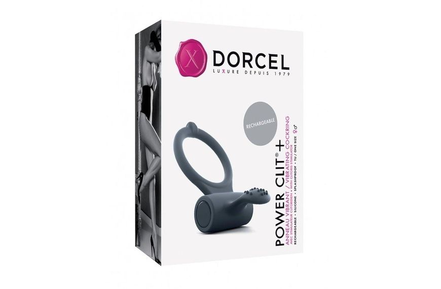 Pierścień erekcyjny Dorcel Power Clit Plus, 7 cm (czarny) 12805 zdjęcie