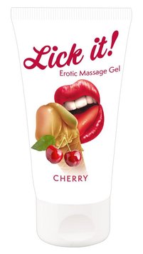 Żel lubrikant do masażu na bazie wody Lick it! wiśnia, 50 ml 10840 zdjęcie