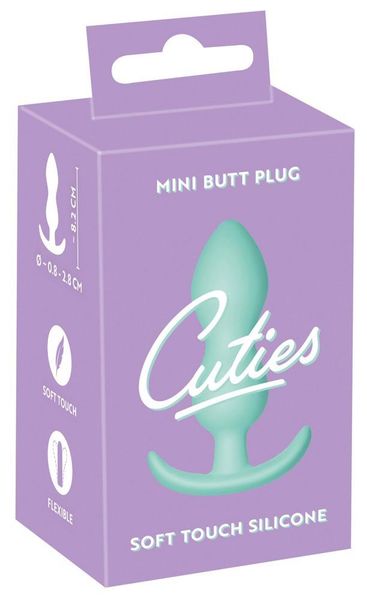 Анальна пробка Cuties Mini Butt, 7.5х2.8 см (м&apos;ятний) 15917 фото