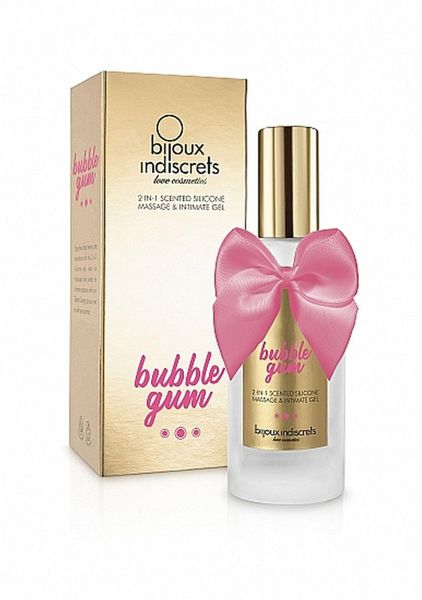 Lubrykant na bazie silikonu Bijoux Indiscrets Bubblegum 2 in 1, 100 ml 12124 zdjęcie