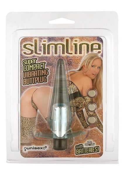 Анальна пробка Seven Creations Slimline Butt Plug, 8,9 см (блакитний) 3996 фото