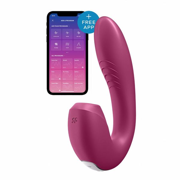 Стимулятор клітора Satisfyer Sunray, 14.8 см (малиновий) 12927 фото