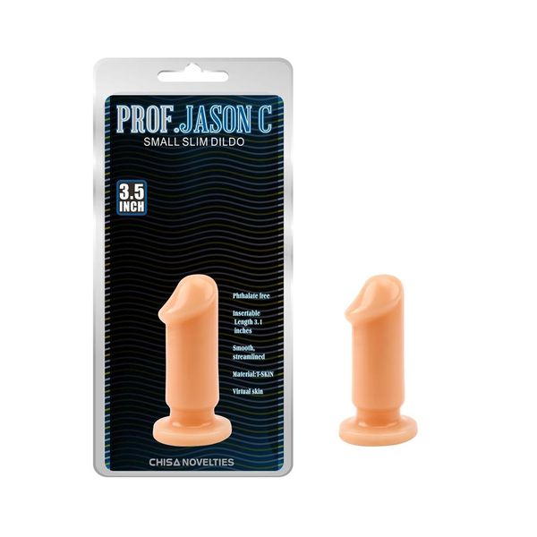 Анальная пробка Prof.Jason C Small Slim Dildo, 9 см (телесный) 13422 фото