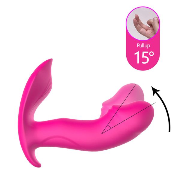 Wibrator do majtek Foxshow Silicone Panty, 12 cm (różowy) 8036 zdjęcie