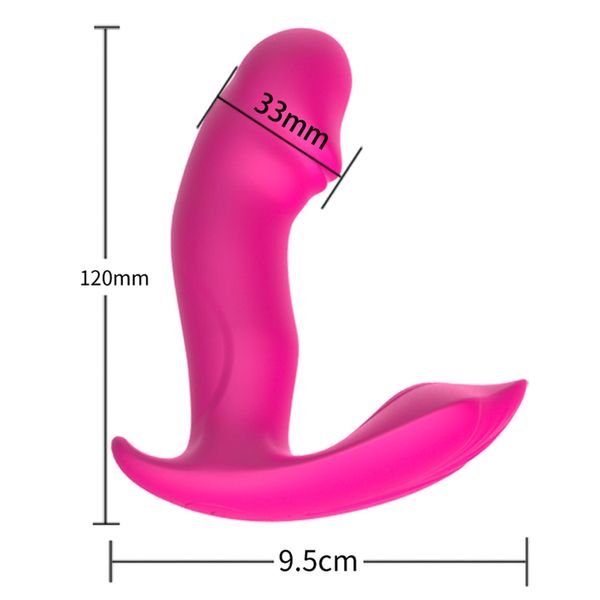 Wibrator do majtek Foxshow Silicone Panty, 12 cm (różowy) 8036 zdjęcie