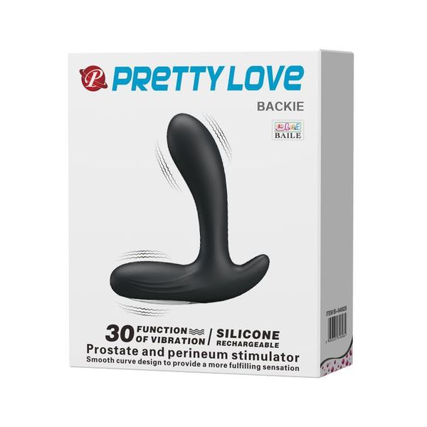 Stymulator prostaty Pretty Love Backie, 13 cm (czarny) 7743 zdjęcie