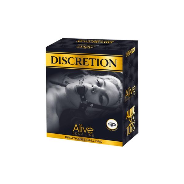 Кляп повітропроникний Alive Discretion, 4,5 см (червоний) 16821 фото