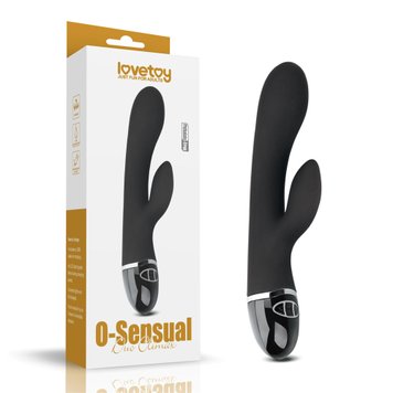 Wibrator królik LoveToy O-Sensual Clit Duo Climax, 21 cm (czarny) 14352 zdjęcie