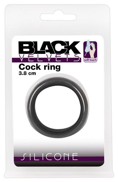 Pierścień erekcyjny Velvets Cock Ring, 3,8 cm (czarny) 6841 zdjęcie