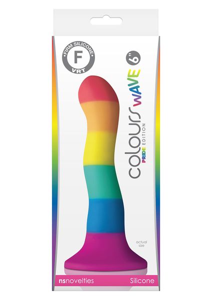 Dildo Colours Pride Edition 6" Wave Dildo, 15,2 cm (tęcza) 5684 zdjęcie