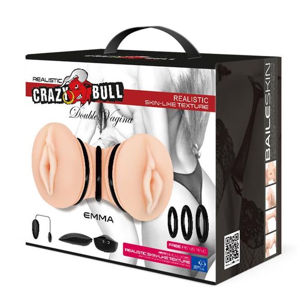 Masturbator z wibracją Crazy Bull Emma, 19 cm (w kolorze cielistym) 23824 zdjęcie