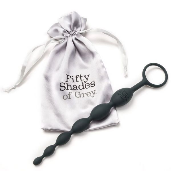 Анальний ланцюжок Fifty Shades of Grey Silicone Anal Beads, 25,4 см (чорний) 20121 фото