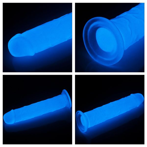 Neonowe dildo Lumino Play Dildo, 21 cm (niebieski) 14676 zdjęcie