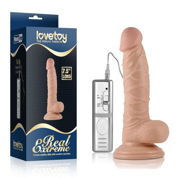 Realistyczny wibrator LoveToy Real Extreme, 19 cm (w kolorze cielistym) 21937 zdjęcie