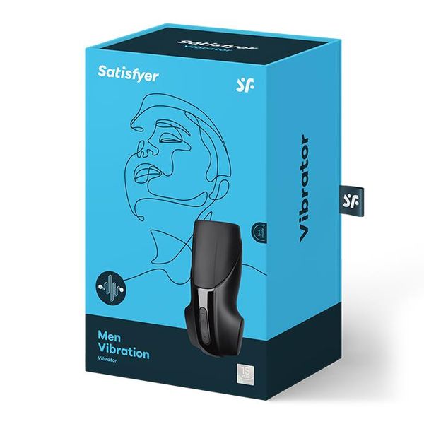 Мастурбатор Satisfyer Men Vibration, 16 см (чорний) 8767 фото