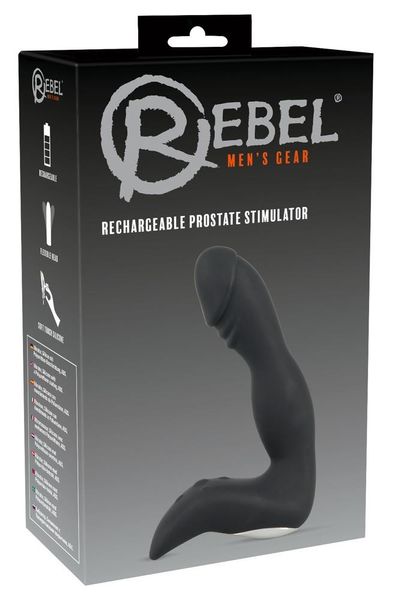 Масажер простати Rebel Rechargeable Prostate Stimulator, 12.7 см (чорний) 9577 фото