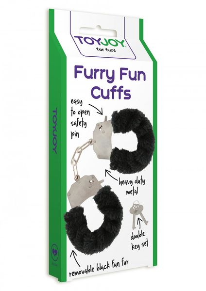 Наручники Furry Fun Cuffs, 28 см (чорний) 4363 фото