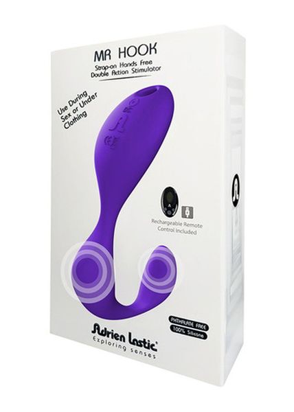 Wibrator Adrien Lastic Mr Hook, 12 cm (magenta) 6035 zdjęcie