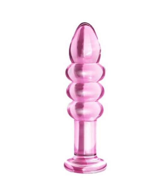 Korek analny LoveToy Glass Romance 5.5 ", 14 cm (różowy) 14411 zdjęcie