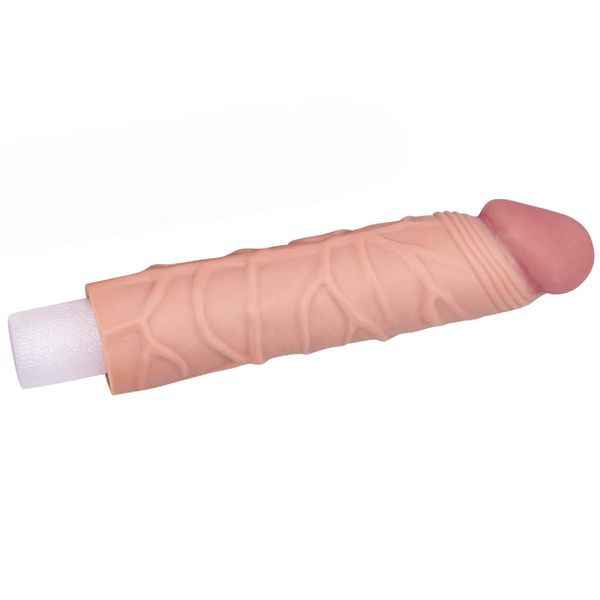 Nasadka na penisa LoveToy Pleasure X-Tender Penis Sleeve, 17 cm (cielisty) 14164 zdjęcie