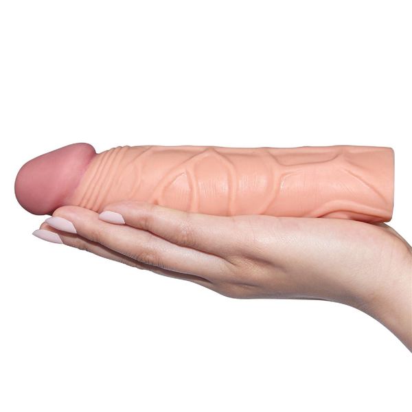 Nasadka na penisa LoveToy Pleasure X-Tender Penis Sleeve, 17 cm (cielisty) 14164 zdjęcie