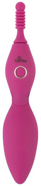 Кліторальний вібратор Sweet Smile Spot Vibrator With 3 Tips, 17,9 см (рожевий) 10904 фото