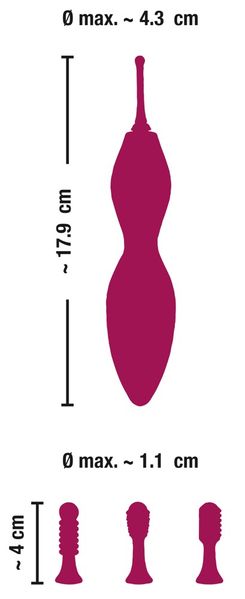 Wibrator łechtaczkowy Sweet Smile Spot Vibrator With 3 Tips, 17,9 cm (różowy) 10904 zdjęcie