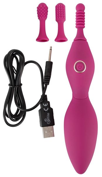 Wibrator łechtaczkowy Sweet Smile Spot Vibrator With 3 Tips, 17,9 cm (różowy) 10904 zdjęcie