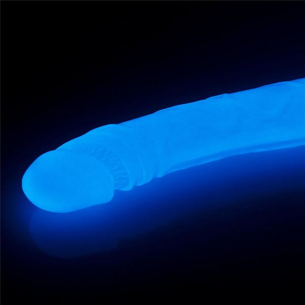 Dwustronne dildo Lumino Play, 37 cm (niebieski) 14679 zdjęcie