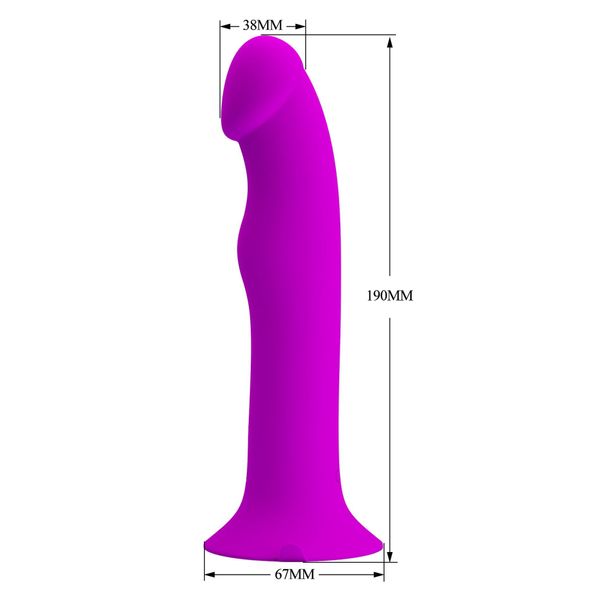 Фалоімітатор Pretty Love Murray Dildo with Vibration, 19 см (фіолетовий) 17698 фото