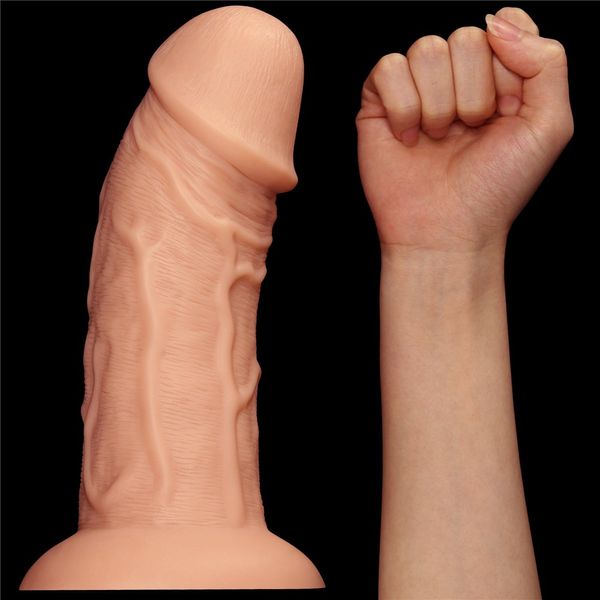 Realistyczne dildo na przyssawce LoveToy Realistic, 24 cm (w kolorze cielistym) 22106 zdjęcie