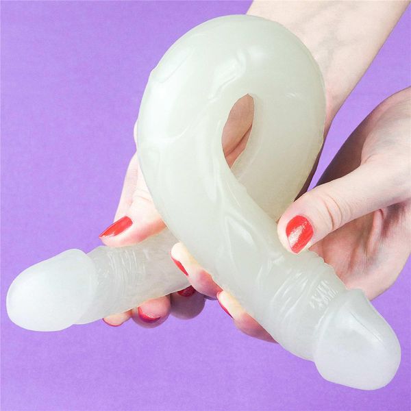 Dwustronne dildo Lumino Play, 37 cm (niebieski) 14679 zdjęcie