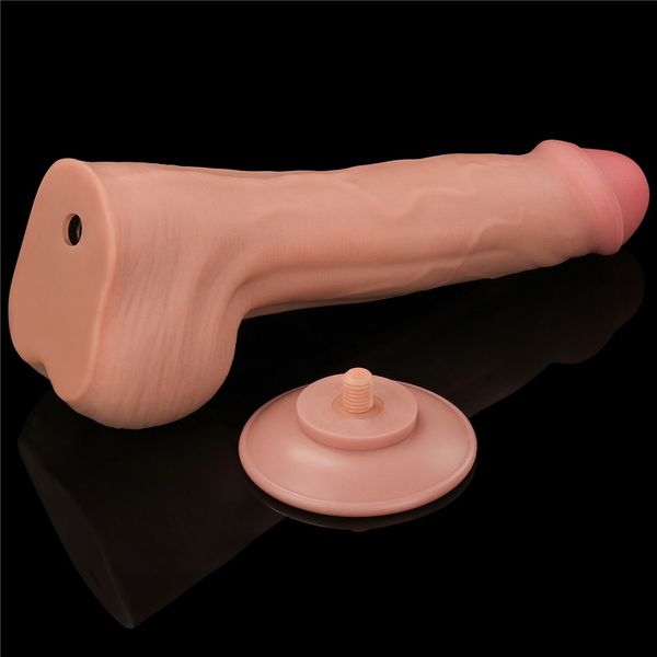 Dildo LoveToy Sliding-Skin Dual Layer Dong, 29 cm (w kolorze cielistym) 22242 zdjęcie