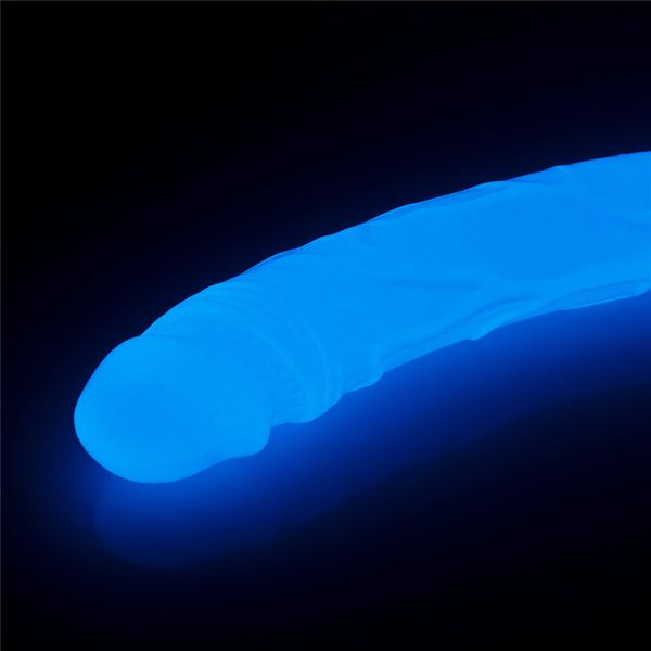 Dwustronne dildo Lumino Play, 37 cm (niebieski) 14679 zdjęcie