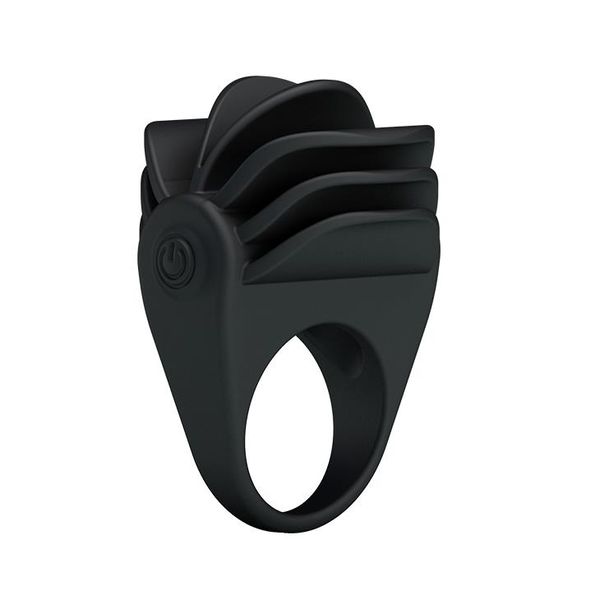 Эрекционное кольцо с вибрацией Pretty Love Chester, 6 см (черный) 7758 фото