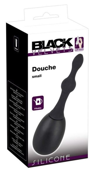 Анальний душ Black Velvets Douche Small, 14 см (чорний) 7934 фото