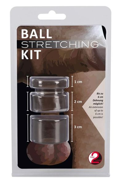 Набір ерекційних кілець Ball Stretching Kit, 3 шт (чорний) 6533 фото