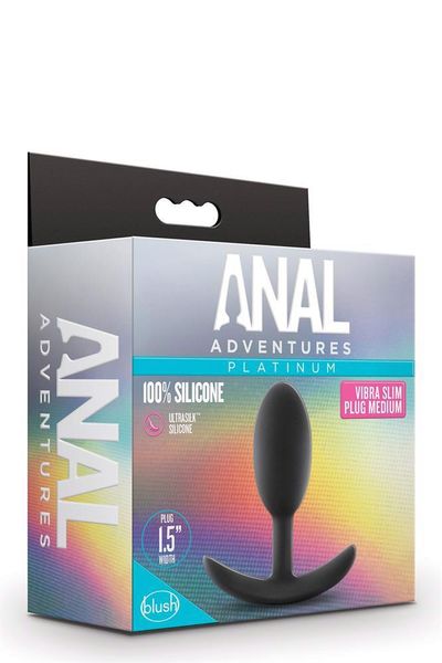 Анальная пробка Anal Adventures Platinum, 10,1 см (черный) 11600 фото