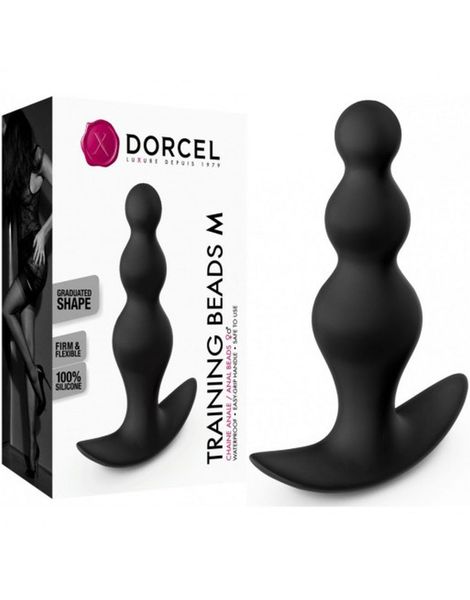 Korek analny Dorcel Training Beads M, 11,5 cm (czarny) 12828 zdjęcie