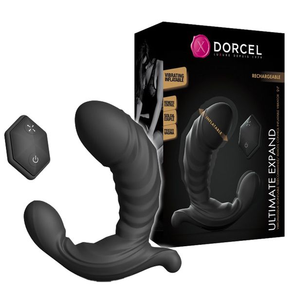 Вібратор Dorcel Ultimate Expand, 12 см (чорний) 18156 фото